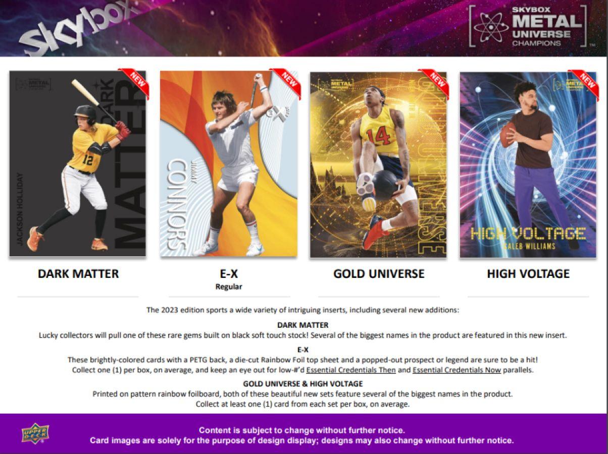 UPP15237 Skybox - 2023 Metal Universe Champions Trading Cards (Display of 15) - Upper Deck - Titan Pop Culture