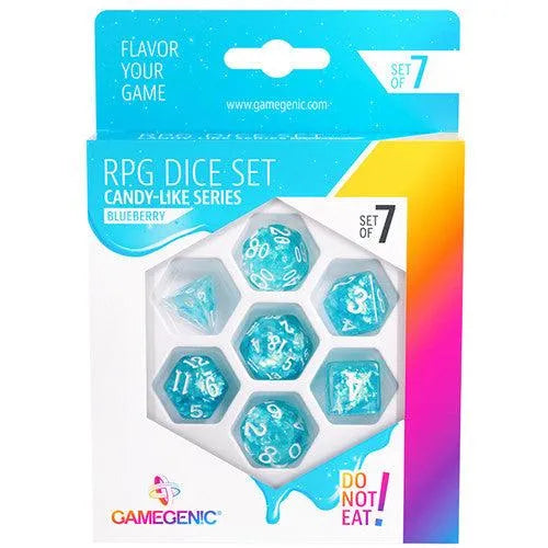 VR-102314 Gamegenic Candy-like Series - Blueberry - RPG Dice Set (7pcs) - Gamegenic - Titan Pop Culture