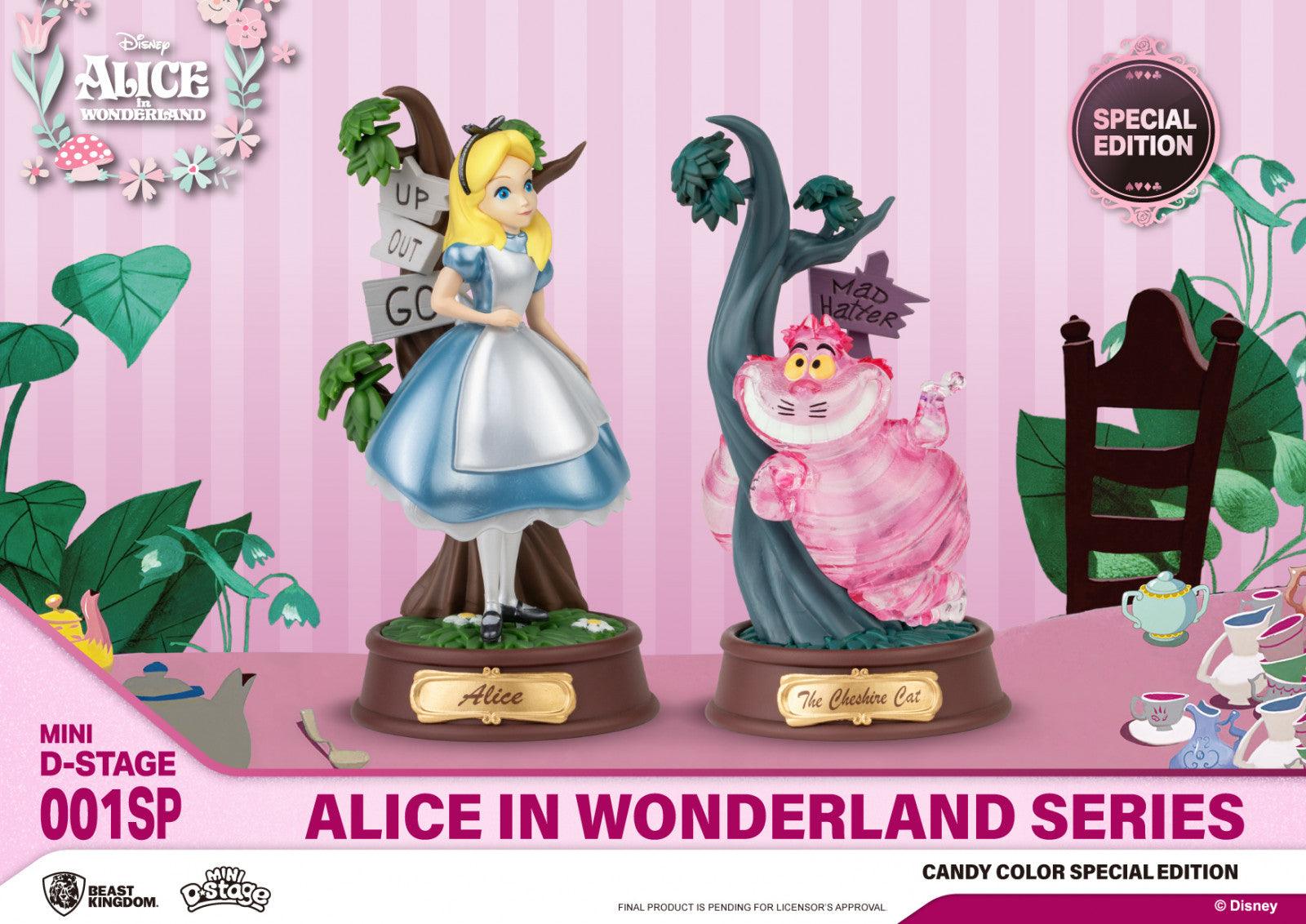 VR-102536 Beast Kingdom Mini D Stage Alice in Wonderland Alice and Cheshire Cat Candy Color Special Edition Set - Beast Kingdom - Titan Pop Culture