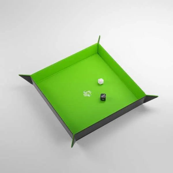 VR-105174 Gamegenic Magnetic Dice Tray Square Black/Green - Gamegenic - Titan Pop Culture