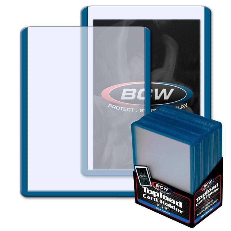 VR-38905 BCW Toploader Card Holder Border Blue (3" x 4") (25 Holders Per Pack) - BCW - Titan Pop Culture