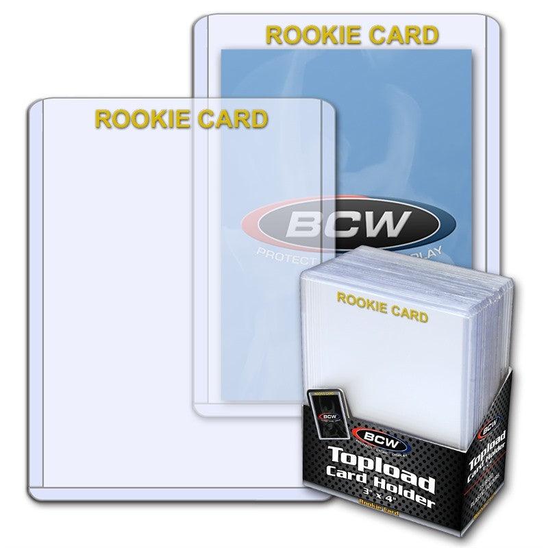 VR-38906 BCW Toploader Card Holder Rookie Imprinted Gold (3" x 4") (25 Holders Per Pack) - BCW - Titan Pop Culture