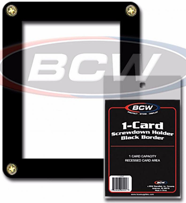 VR-38930 BCW 1 Card Screwdown Holder Black Border - BCW - Titan Pop Culture