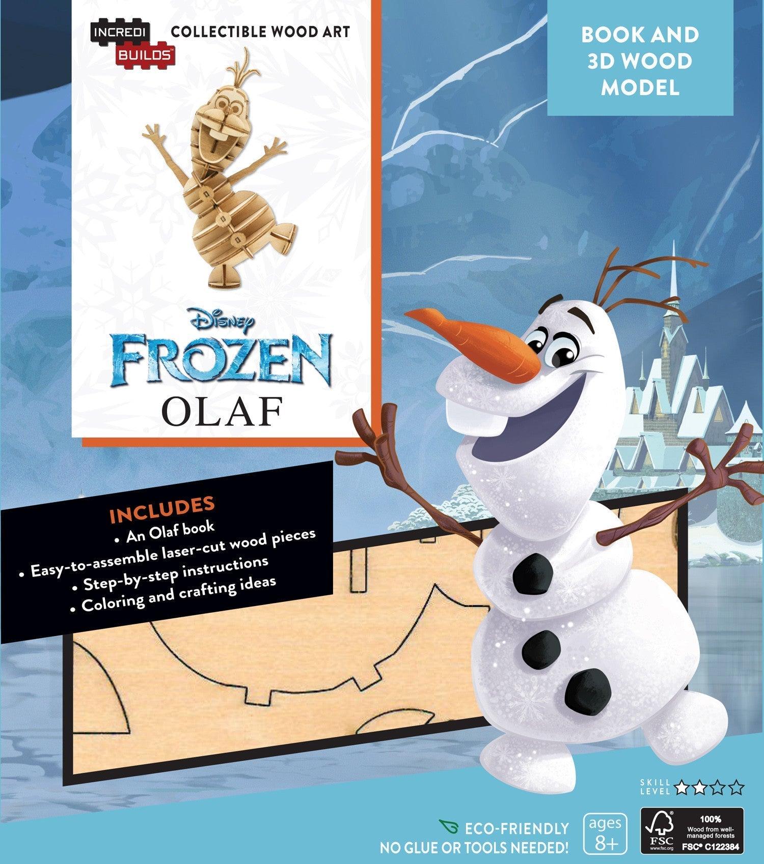 VR-49746 Incredibuilds Disney Frozen Olaf 3D Wood Model and Book - Insight Editions - Titan Pop Culture