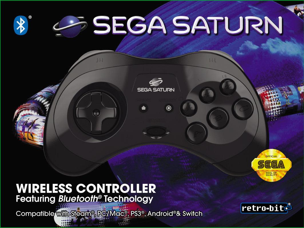 VR-69170 Retro-Bit SEGA Saturn BlueTooth Arcade Pad - Black - VR Distribution - Titan Pop Culture