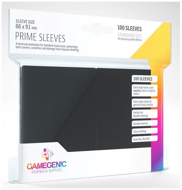 VR-78580 Gamegenic Prime Card Sleeves Black (66mm x 91mm) (100 Sleeves Per Pack) - Gamegenic - Titan Pop Culture