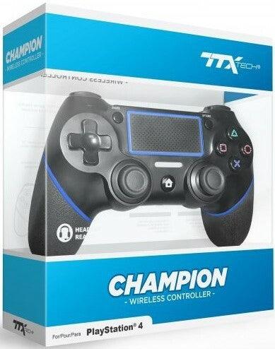 VR-83487 PS4 TTX Tech Champion Wireless Controller - Black - VR Distribution - Titan Pop Culture