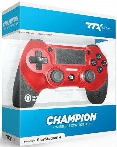 VR-83488 PS4 TTX Tech Champion Wireless Controller - Red - VR Distribution - Titan Pop Culture