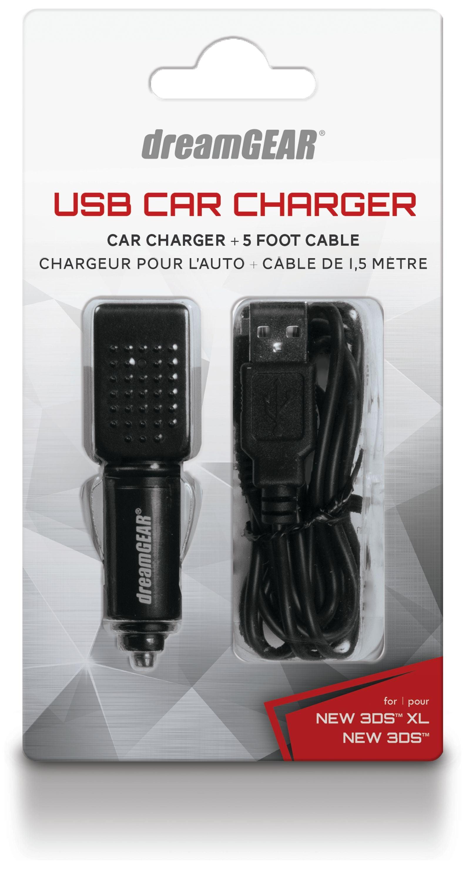 VR-83681 2DS/2DS XL/3DS/3DS XL dreamGEAR USB Car Charger - Black - dreamGEAR - Titan Pop Culture