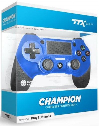 VR-85141 PS4 TTX Tech Champion Wireless Controller - Blue - VR Distribution - Titan Pop Culture