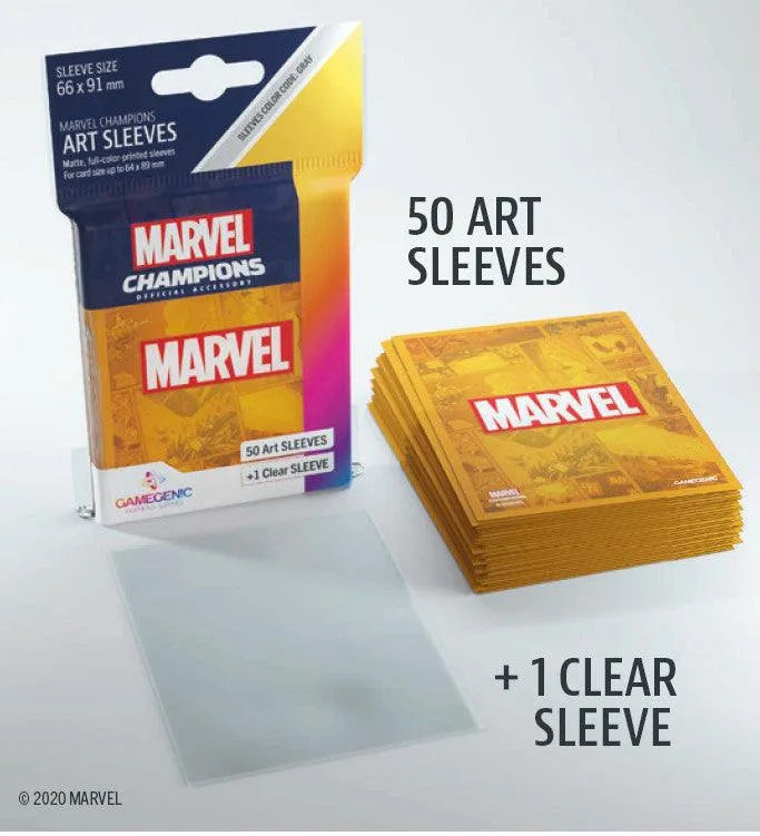 VR-85302 Gamegenic Marvel Champions Art Sleeves - Marvel Orange (66mm x 91mm) (50 Sleeves) - Gamegenic - Titan Pop Culture