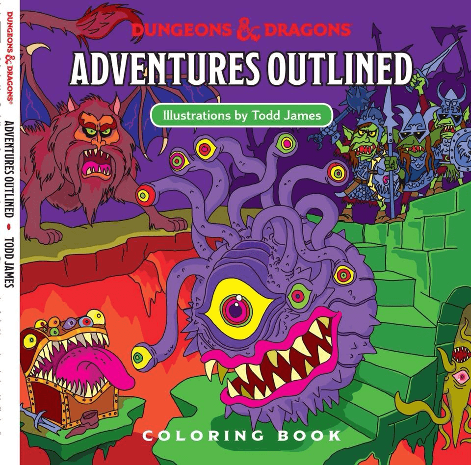 VR-87511 D&D Dungeons & Dragons Adventures Outlined Coloring Book - Wizards of the Coast - Titan Pop Culture