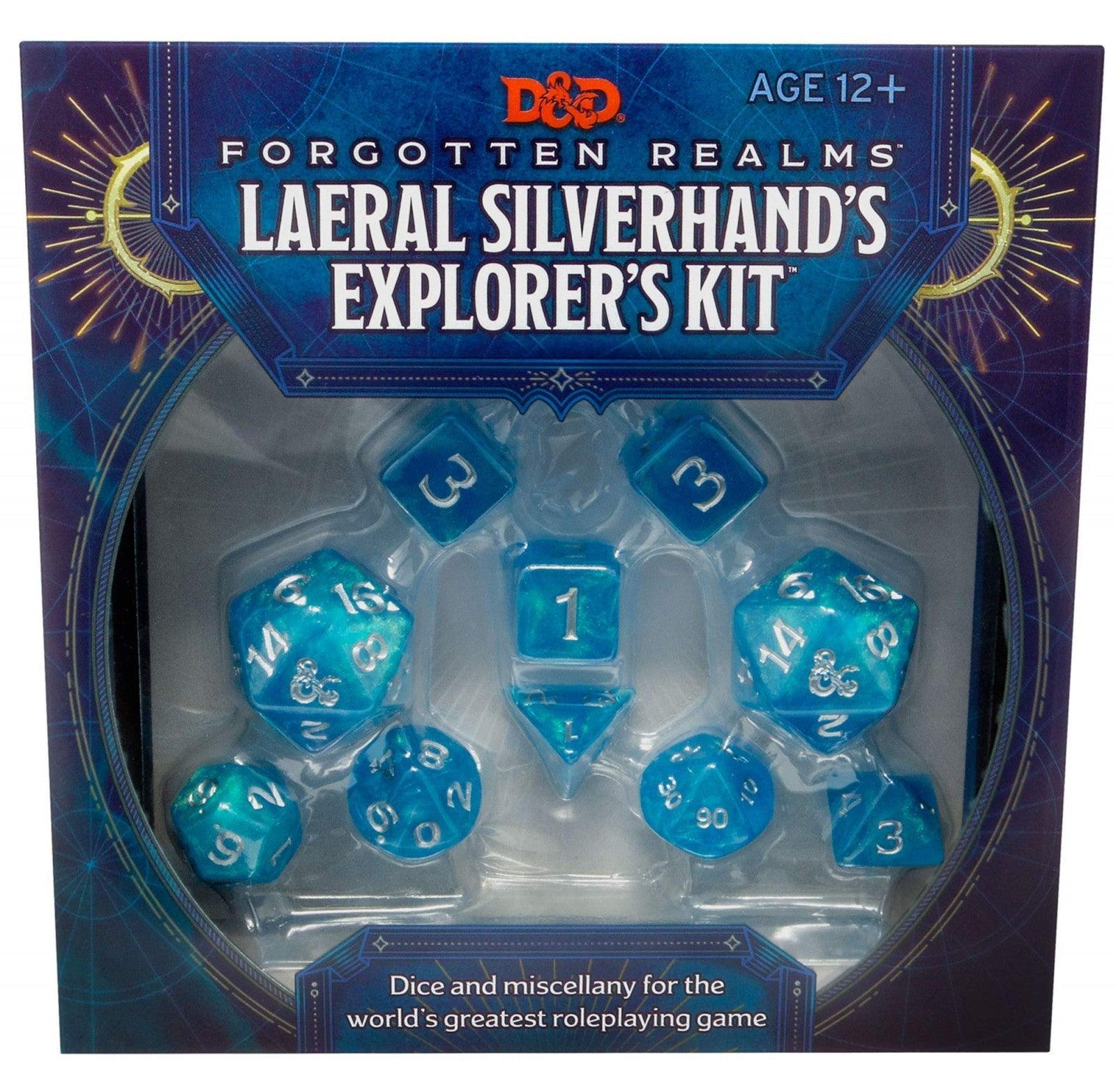 VR-87515 D&D Dungeons & Dragons Forgotten Realms Laeral Silverhands Explorers Kit Dice Set - Wizards of the Coast - Titan Pop Culture
