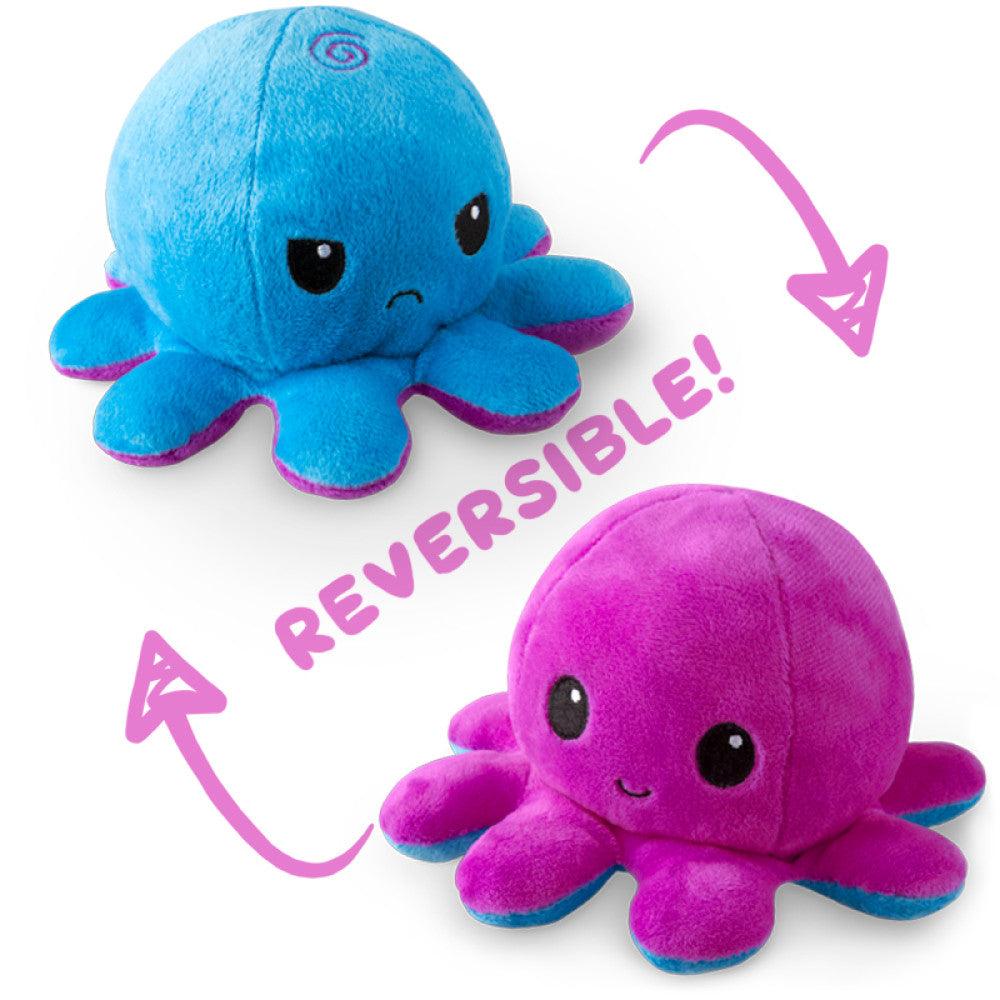 VR-93590 Reversible Plushie - Octopus Purple/Blue - Tee Turtle - Titan Pop Culture
