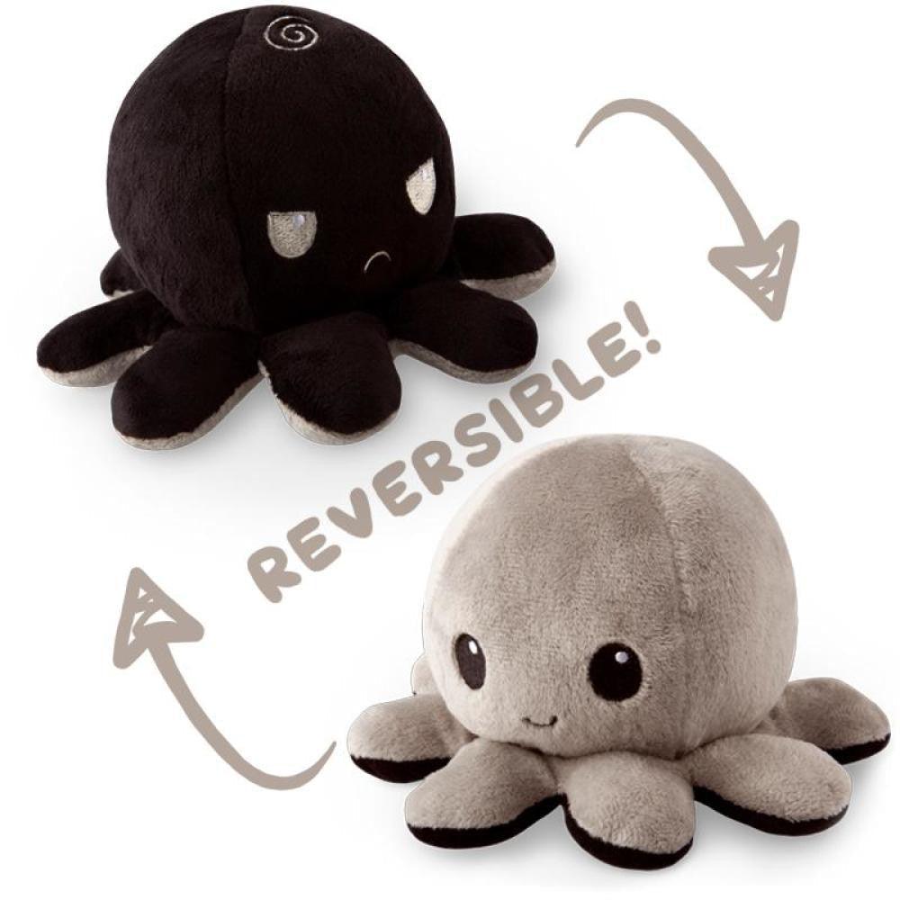 VR-93596 Reversible Plushie - Octopus Black/Gray - Tee Turtle - Titan Pop Culture