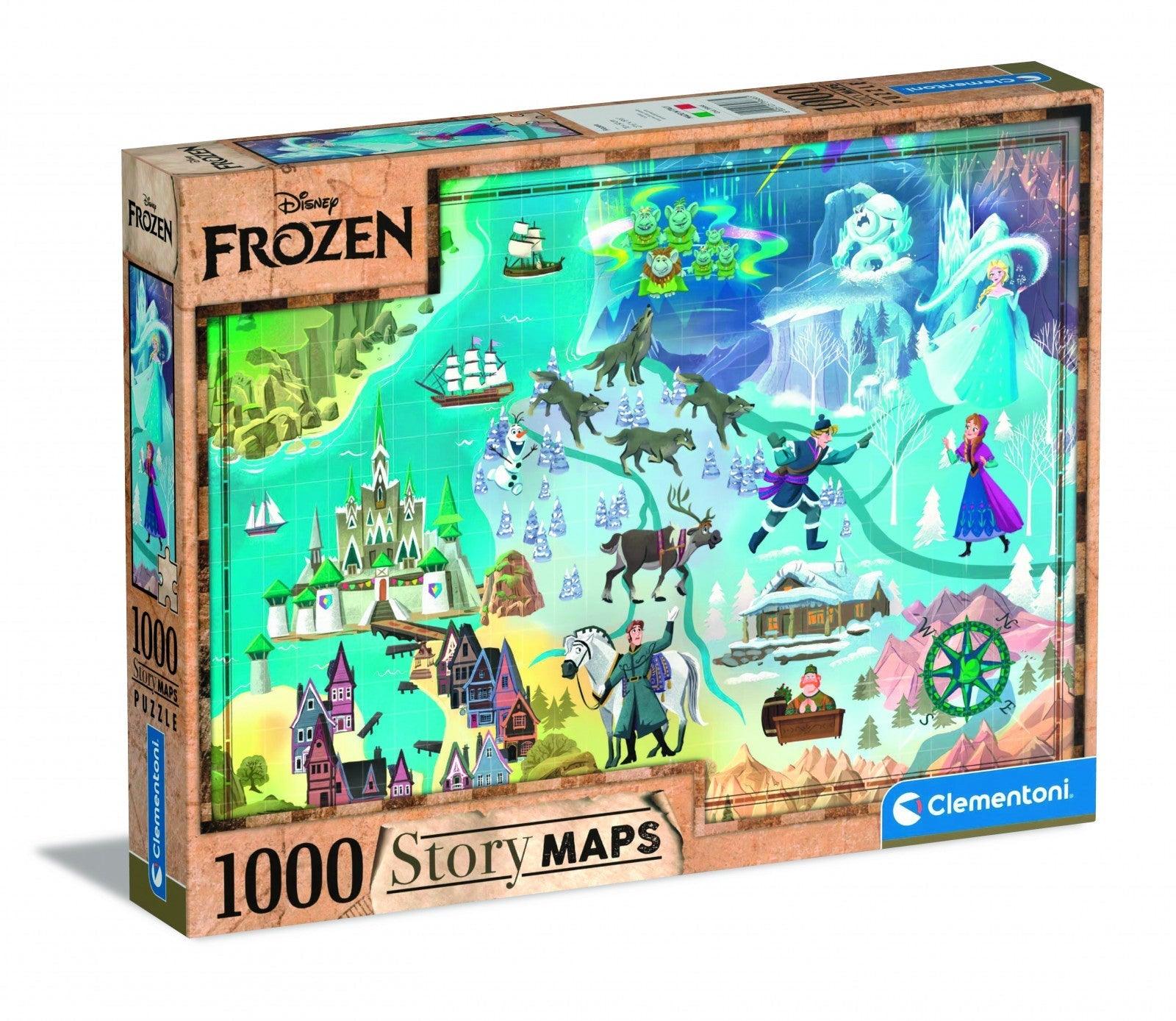 VR-97672 Clementoni Puzzle Frozen Story Maps 1000 pieces - Clementoni - Titan Pop Culture