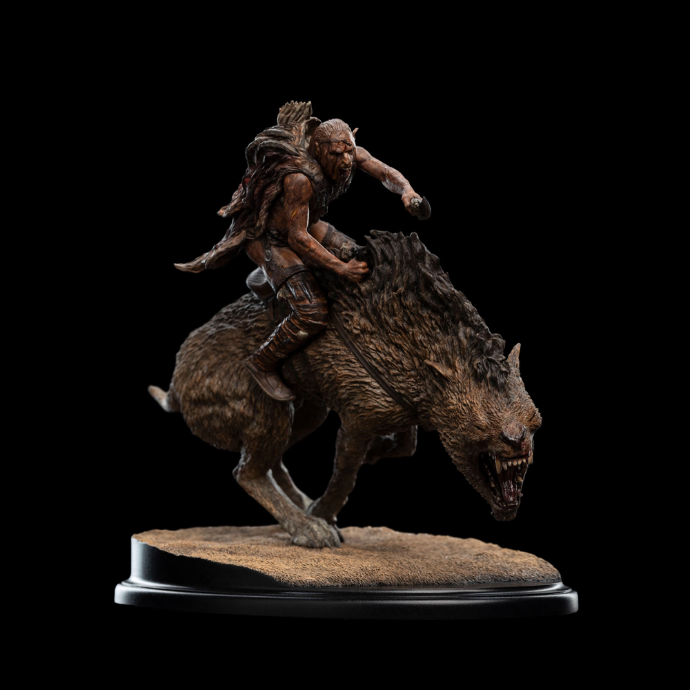 El Señor de los Anillos - Estatua en miniatura de Sharku sobre un huargo