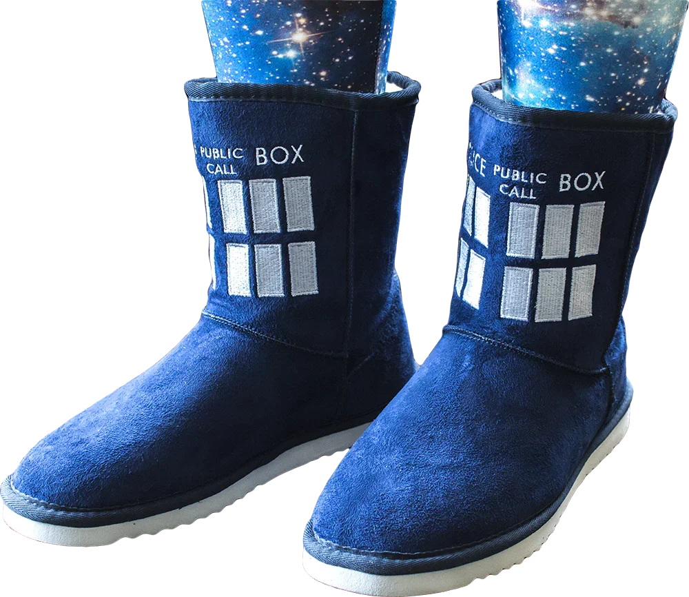 Doctor Who - TARDIS Boot Slipper Ladies Size 7