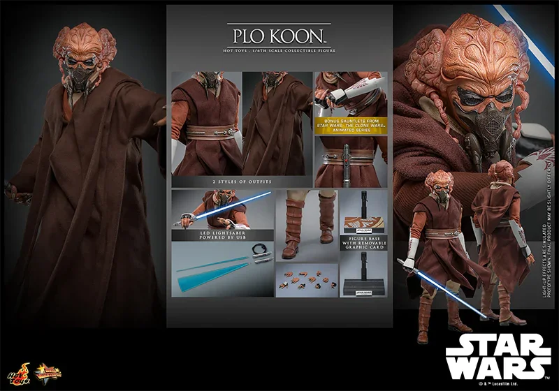 Star Wars: La venganza de los Sith - Figura de acción coleccionable de Plo Koon a escala 1:6