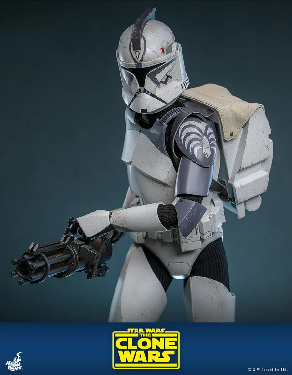 Figura de acción coleccionable de lujo a escala 1:6 de Star Wars: Soldado clon Wolfpack del 104.º Batallón