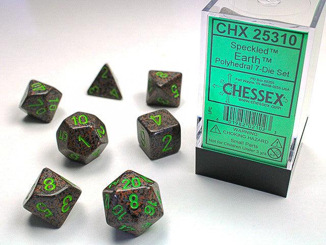 18205 Chessex Polyhedral 7-Die Set Speckled Earth - Chessex - Titan Pop Culture