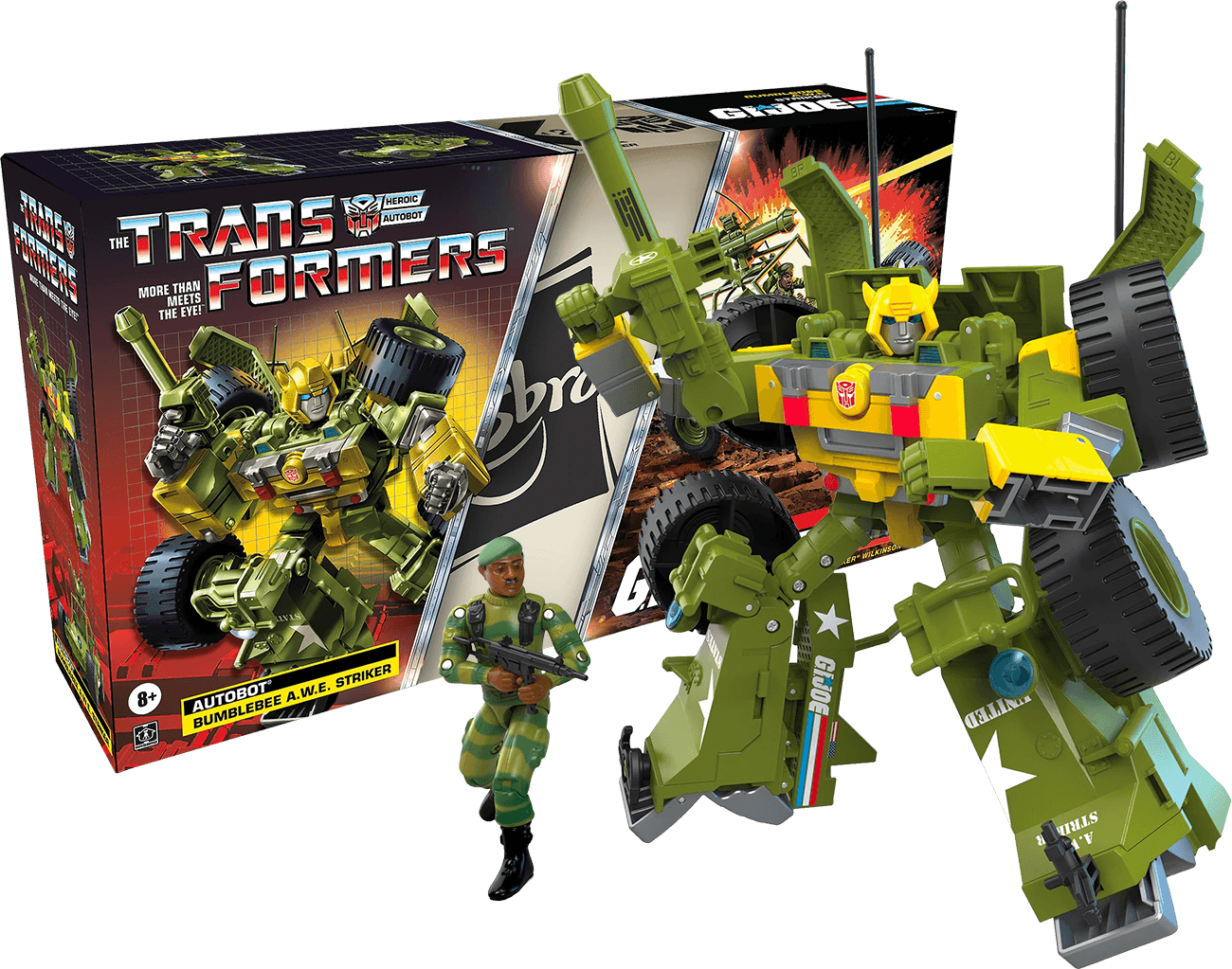 23295 Transformers Collaborative: G.I. Joe Mash-Up, Bumblebee A.W.E. Striker & Lonzo Stalker Wilkinson - Hasbro - Titan Pop Culture