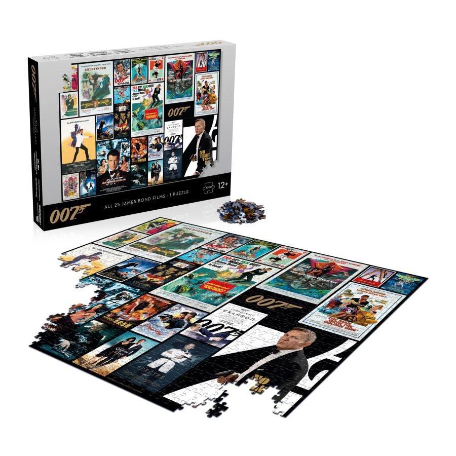 94120 James Bond 007 All Movies Poster Puzzle 1,000 pieces - Winning Moves - Titan Pop Culture