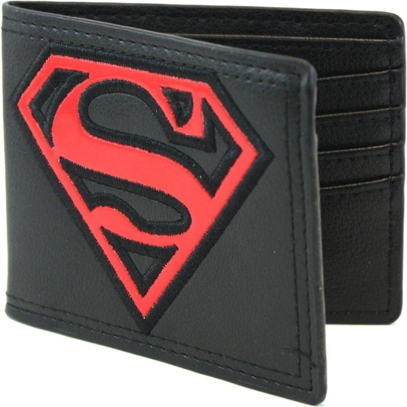Superman Red Patent Shield Bi-fold Wallet  VR Titan Pop Culture