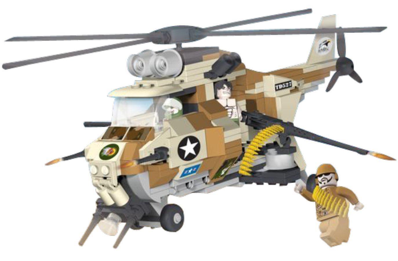 COB2350 Small Army - 250 Piece Desert Hawk Military Helicopter Construction Set - Cobi - Titan Pop Culture