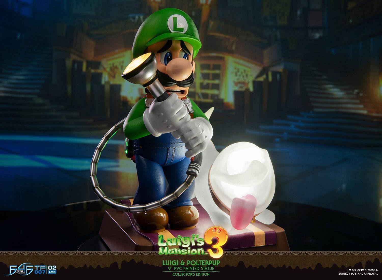 F4FLM03CO Luigi's Mansion 3 - Luigi 9" PVC Statue Collector's Edition - First 4 Figures - Titan Pop Culture