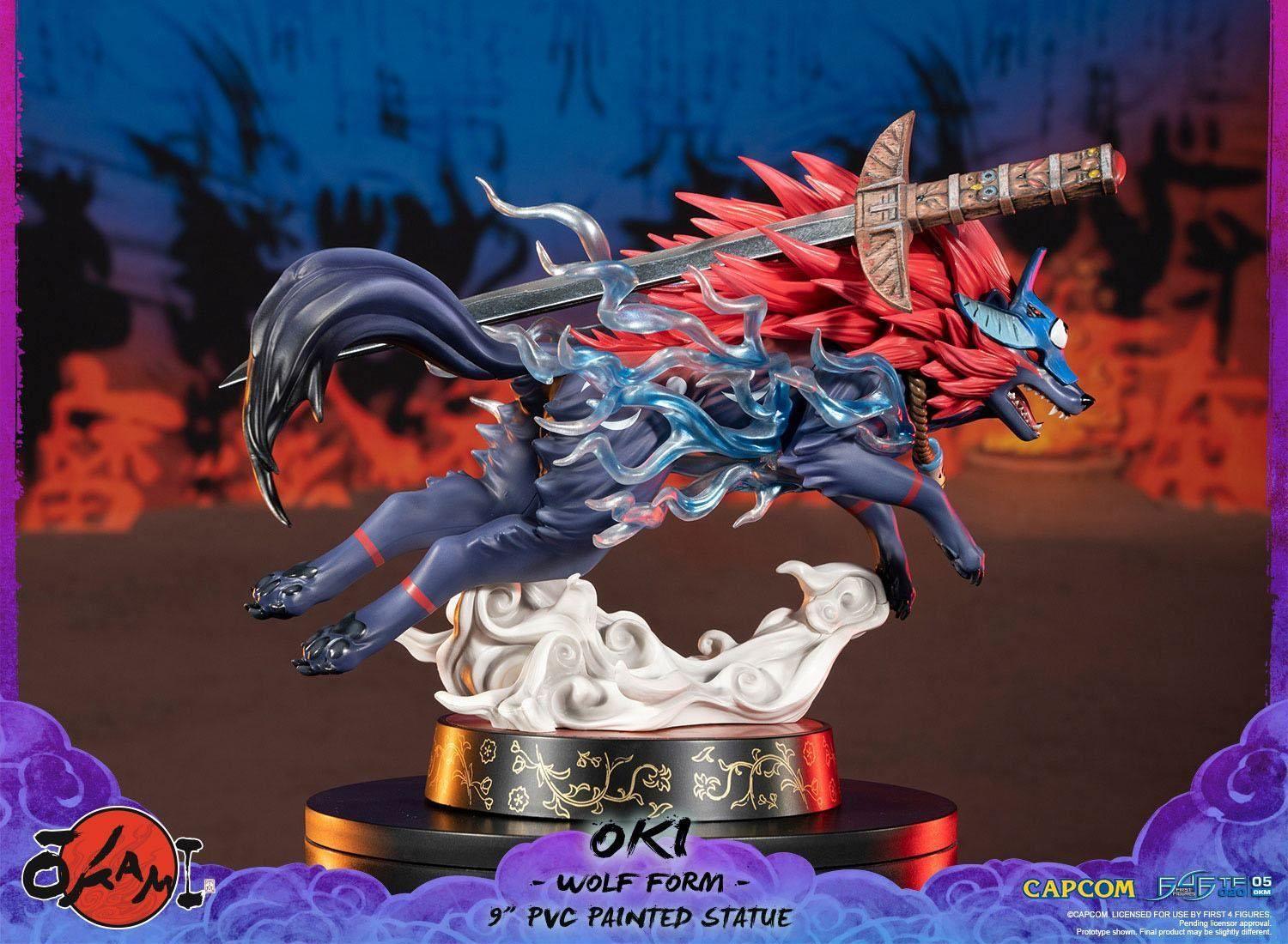F4FOKAOWST Okami - Oki (Wolf Form) 9" PVC Statue - First 4 Figures - Titan Pop Culture