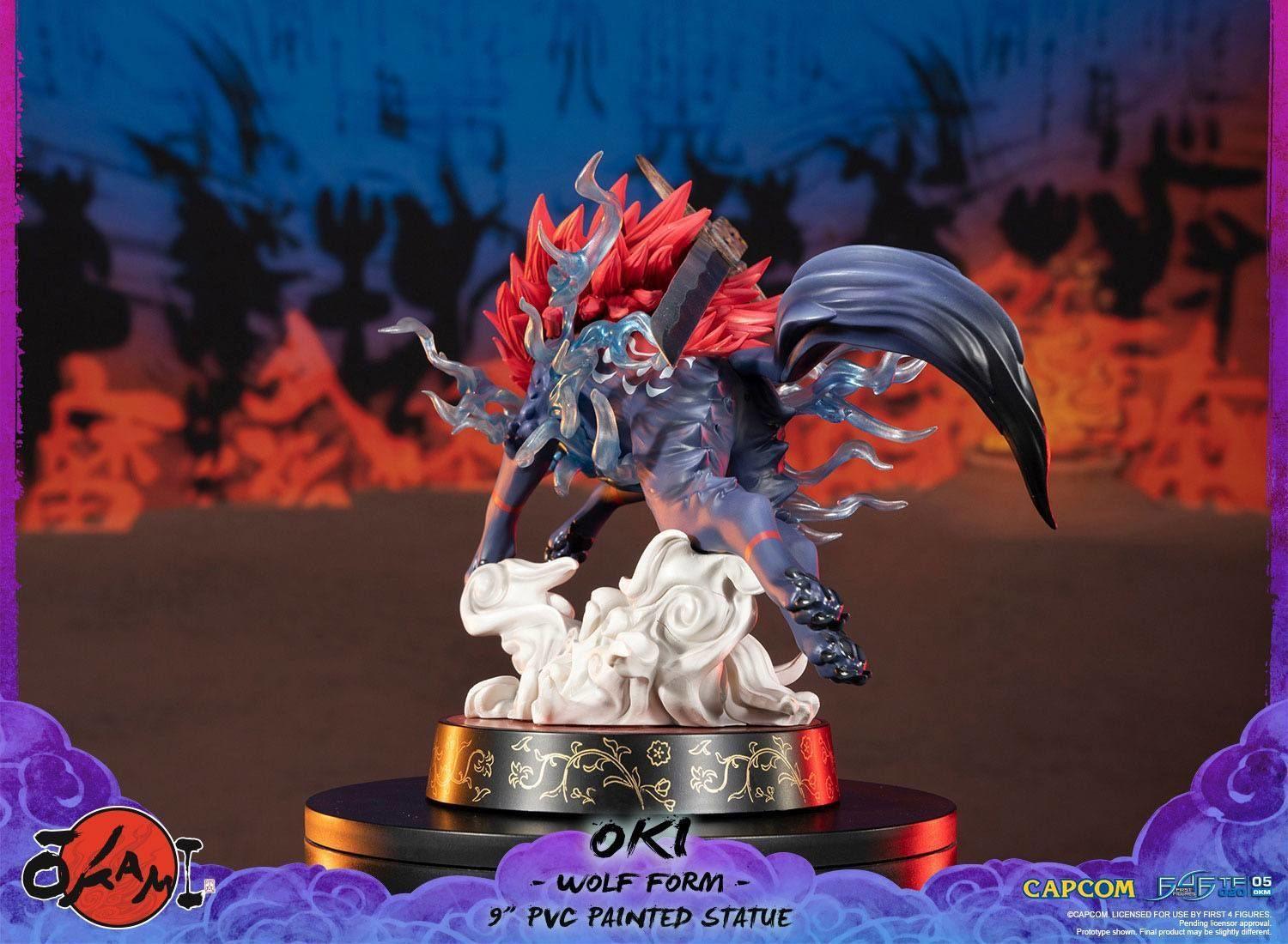 F4FOKAOWST Okami - Oki (Wolf Form) 9" PVC Statue - First 4 Figures - Titan Pop Culture