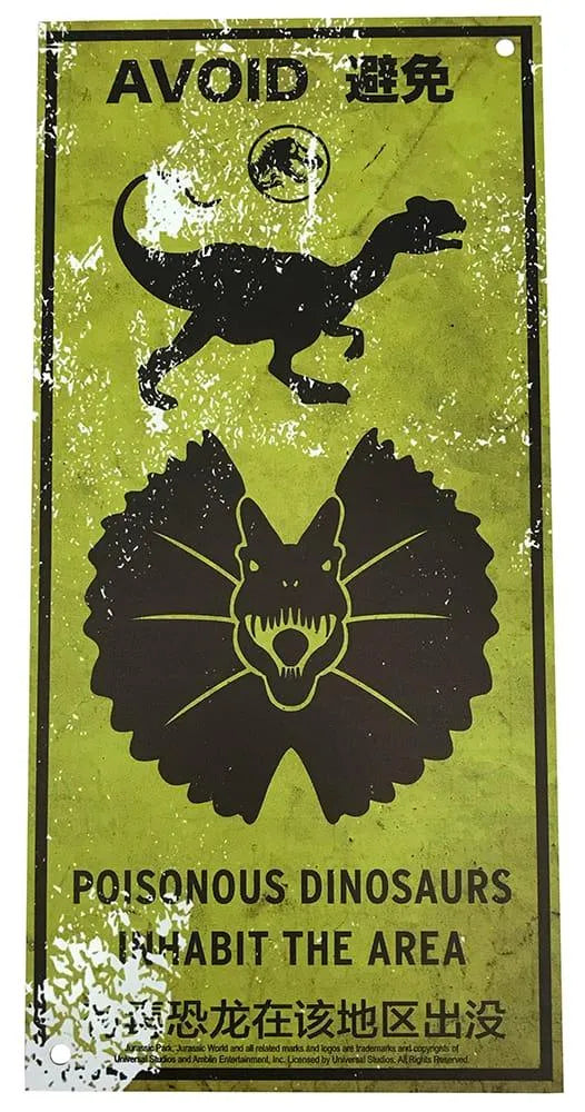 FAC408260 Jurassic World - Metal Warning Signs - Factory Entertainment - Titan Pop Culture