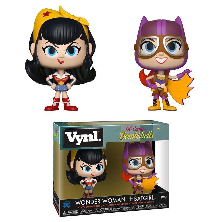 DC Bombshells - Wonder Woman & Batgirl Vynl.  Funko Titan Pop Culture