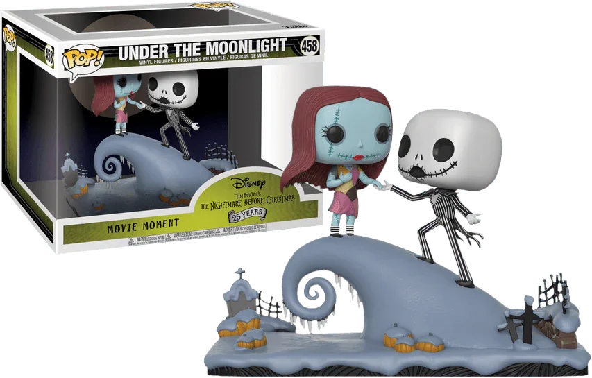 FUN32834 The Nightmare Before Christmas - Jack and Sally on the Hill Movie Moments Pop! Vinyl - Funko - Titan Pop Culture