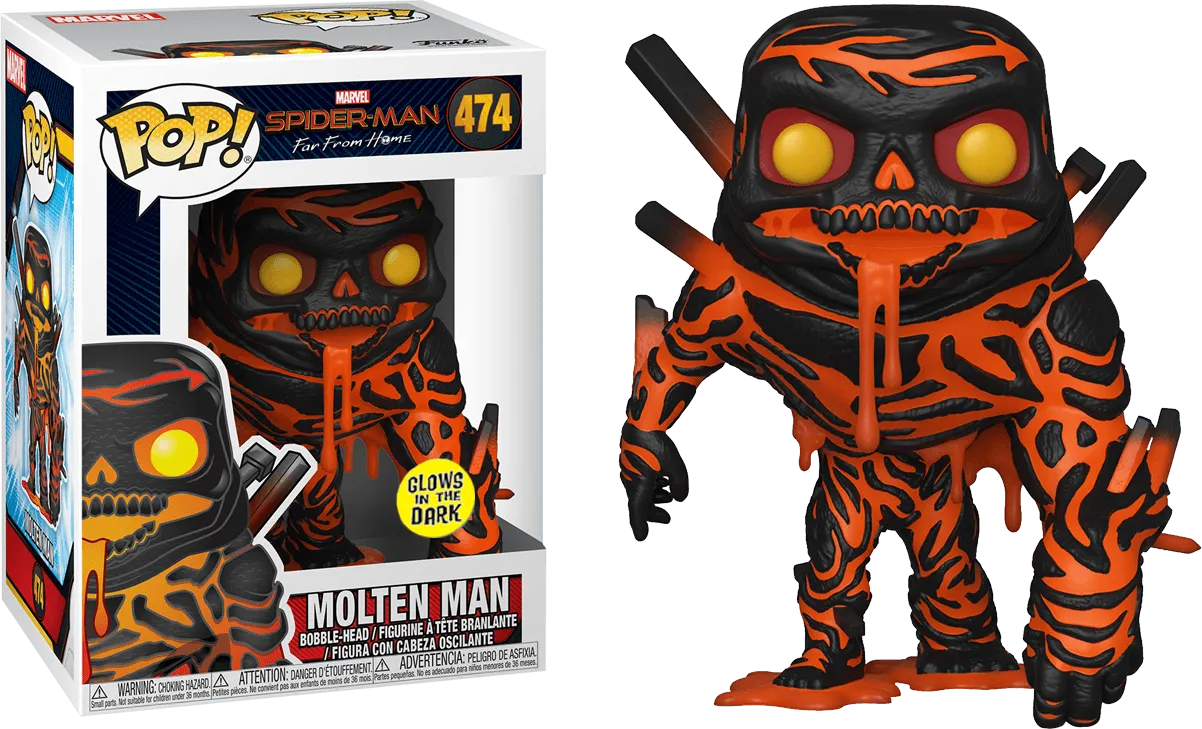 FUN39210 Spider-Man: Far From Home - Molten Man Glow US Exclusive Pop! Vinyl - Funko - Titan Pop Culture