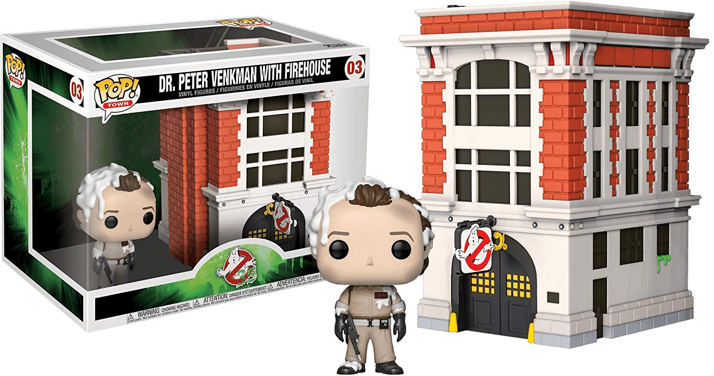 FUN39454 Ghostbusters - Peter with Firehouse Pop! Town - Funko - Titan Pop Culture