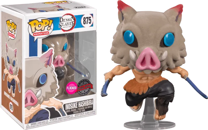 FUN40621 Demon Slayer - Inosuke US Exclusive Flocked Pop! Vinyl [RS] - Funko - Titan Pop Culture