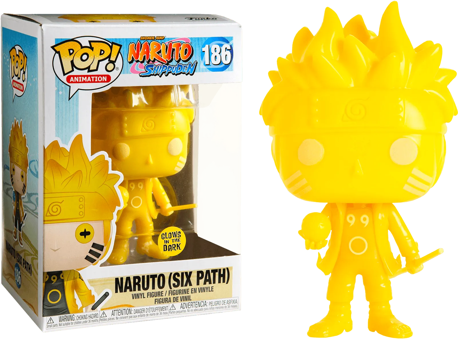 FUN42755 Naruto: Shippuden - Naruto Six Path Yellow Glow US Exclusive Pop! Vinyl [RS] - Funko - Titan Pop Culture