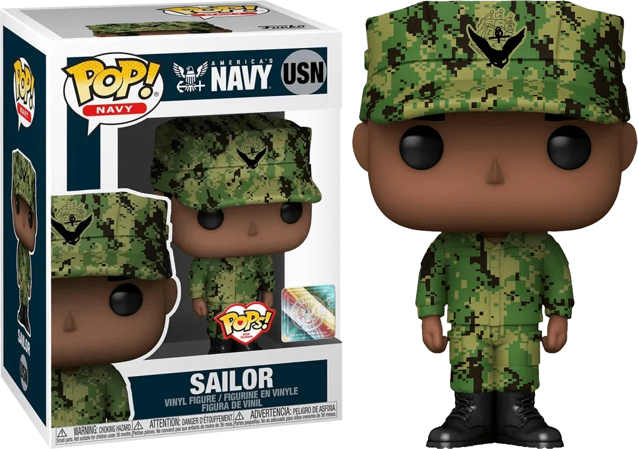 FUN46739 US Military: Navy - Male African American Pop! Vinyl - Funko - Titan Pop Culture