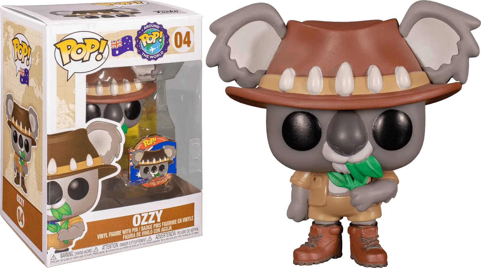 FUN47565 Funko Around the World - Ozzy Koala (Australia) Pop! Vinyl with Pin [RS] - Funko - Titan Pop Culture