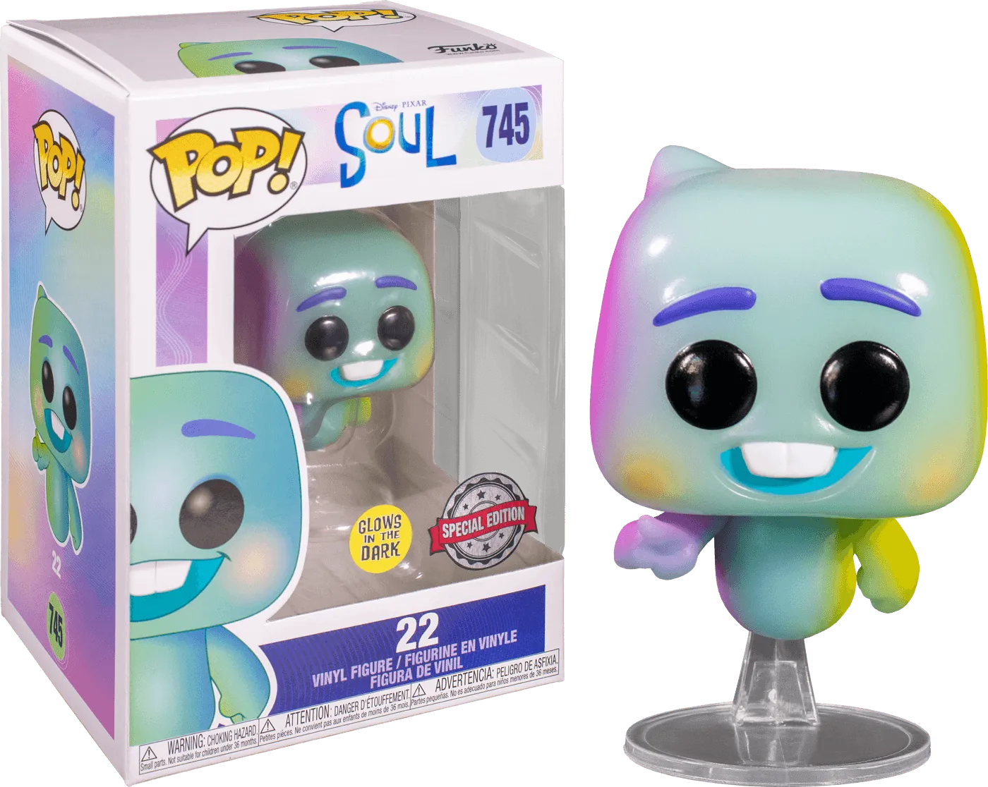 FUN48077 Soul - 22 Glow US Exclusive Pop! Vinyl [RS] - Funko - Titan Pop Culture