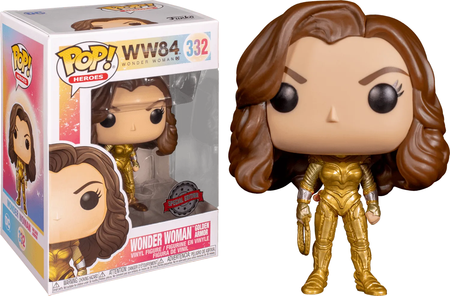 FUN48220 Wonder Woman: 1984 - Wonder Woman Gold No Wings US Exclusive Pop! Vinyl [RS] - Funko - Titan Pop Culture