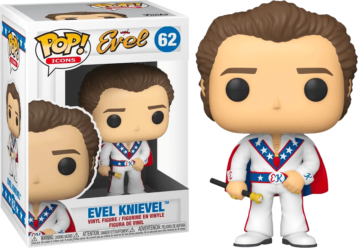 FUN49837 Evel Knievel - Evel Knievel with Cape (with chase) Pop! Vinyl - Funko - Titan Pop Culture