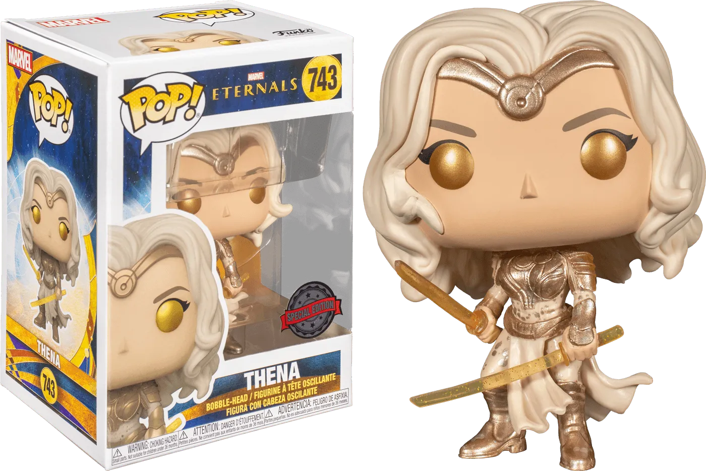 FUN50567 Eternals - Thena with Weapons US Exclusive Pop! Vinyl [RS] - Funko - Titan Pop Culture