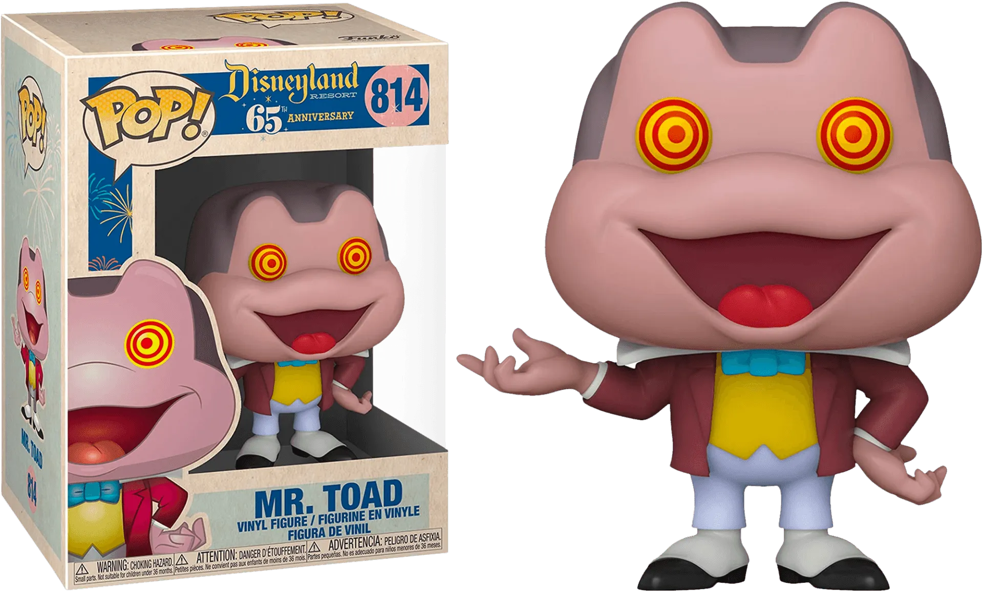 FUN51172 Disneyland 65th Anniversary - Mr Toad with Spinning Eyes Pop! Vinyl - Funko - Titan Pop Culture