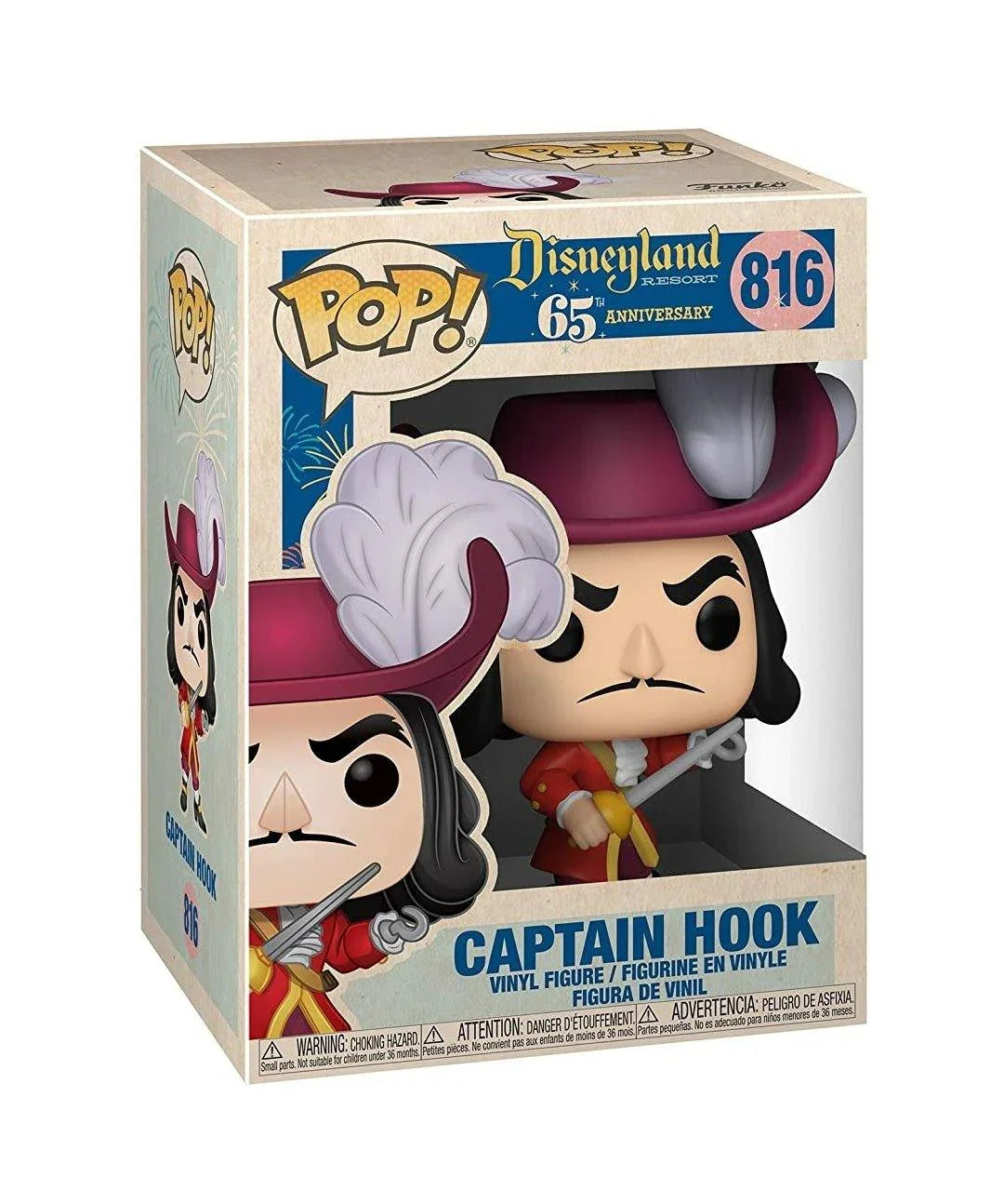 FUN51375 Disneyland 65th Anniversary - Captain Hook Pop! Vinyl - Funko - Titan Pop Culture