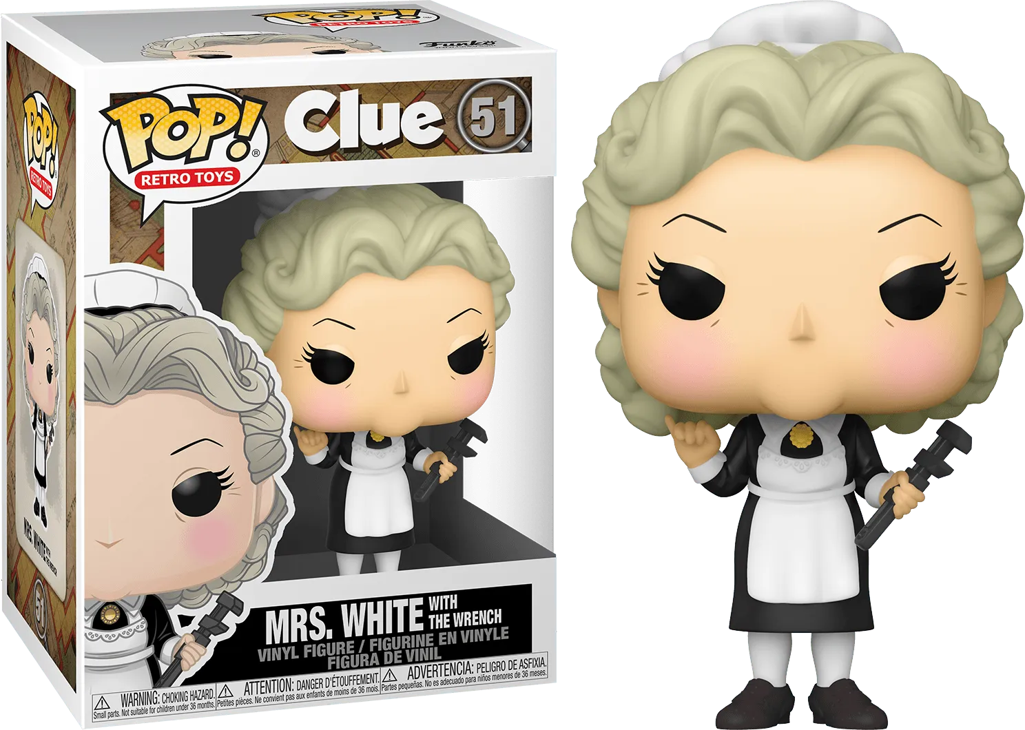FUN51455 Clue - Mrs White with Wrench Pop! Vinyl - Funko - Titan Pop Culture