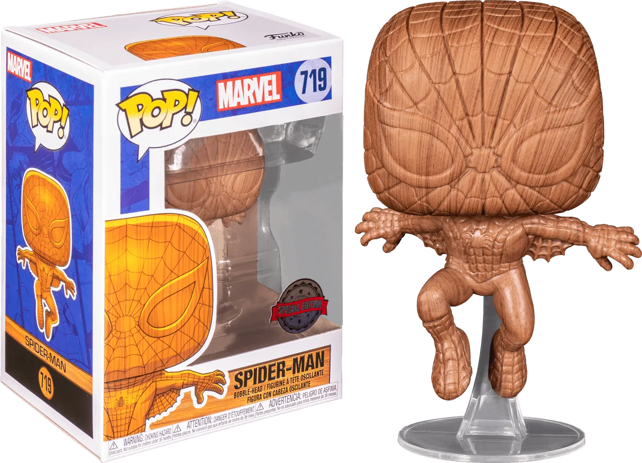 FUN52216 Spider-Man - Spider-Man Wood Deco US Exclusive Pop! Vinyl [RS] - Funko - Titan Pop Culture