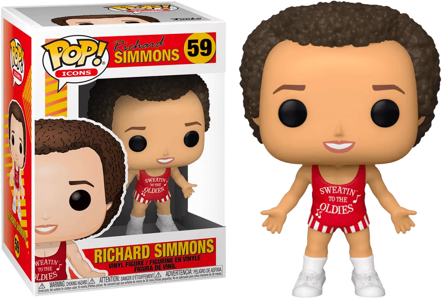FUN52616 Richard Simmons - Richard Simmons (Red) US Exclusive Pop! Vinyl [RS] - Funko - Titan Pop Culture